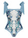 She's wearing Blue 1930s Straps Reversible Swimsuit and the whole beach remembers the 1930s