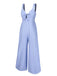 Blue 1930s Stripe Cutout Wide Strap Jumpsuit, vintage romper, retro jumpsuit - perfect for women who love vintage and retro fashion