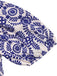 Blue 1930s Tribal Prints Square Neck Romper — 1930s style that transcends decades