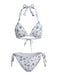 Blue 1940s Vintage High Waist Bikini Set, vintage swimsuit, pin-up swimwear - perfect for women who love vintage and retro fashion