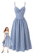 Blue 1940s Gingham Plaid Spaghetti Strap Dress, vintage dress, retro fashion - perfect for women who love vintage and retro fashion
