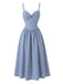 Blue 1940s Gingham Plaid Spaghetti Strap Dress, vintage dress, retro fashion - perfect for women who love vintage and retro fashion