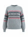 Blue 1940s Irregular Print Christmas Sweater - vintage fashion, retro style