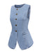 Blue 1940s Sleeveless Denim Vest - vintage fashion, retro style