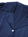 Blue 1940s Solid Short Sleeves Lapel Dress: timeless style reimagined