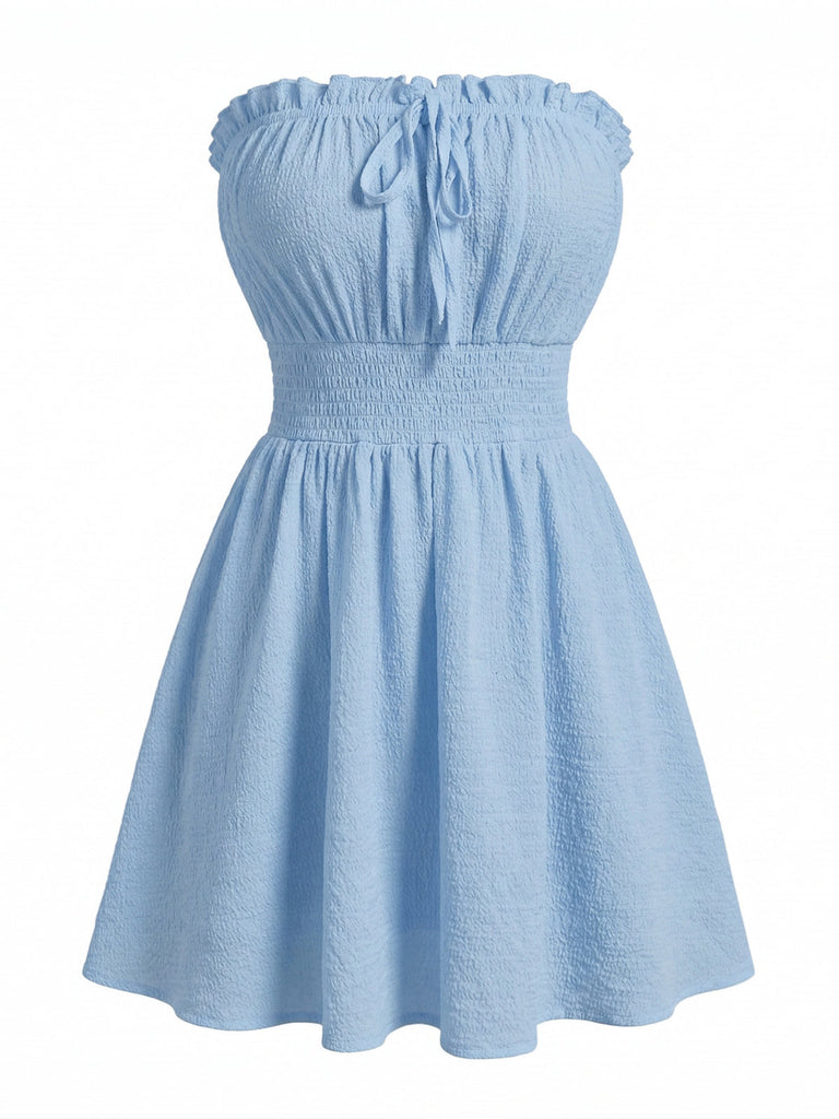 Blue 1940s Dress 3