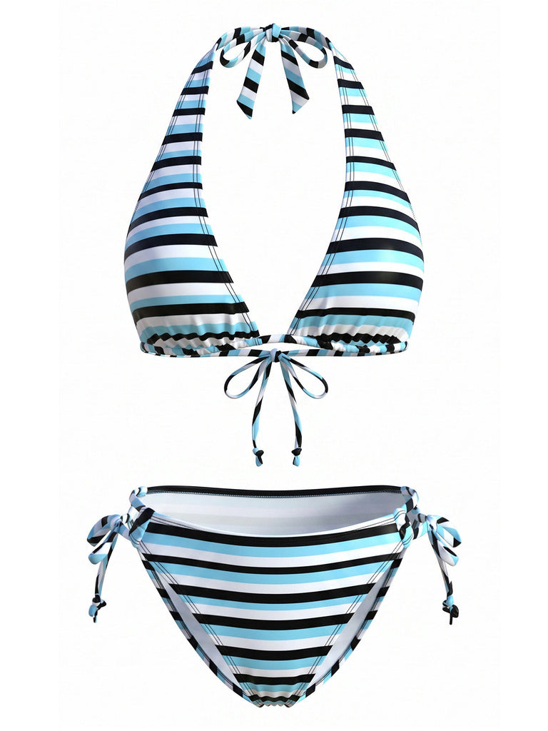 Blue 1940s Tankini 2