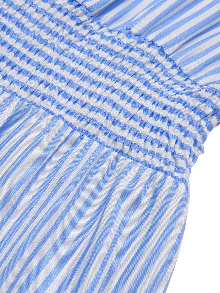 1940s VNeck Stripes Long Sleeve | 1940s | vintage dress, retro fashion