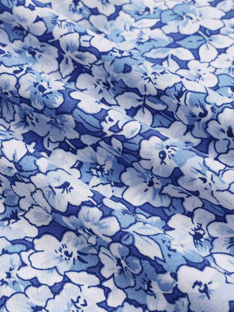 Blue 1950s Ditsy Floral Layered Skirt, vintage skirt, retro style - perfect for women who love vintage and retro fashion