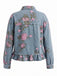 Blue 1950s Floral Denim Vintage Top 2
