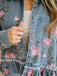 Blue 1950s Floral Denim Vintage Top 4