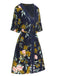 Blue 1950s Floral Hollow Cover-Up, vintage fashion, retro style - perfect for women who love vintage and retro fashion
