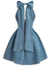 Blue 1950s Halter Bow Denim Top 3
