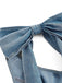 Blue 1950s Halter Bow Denim Top 4