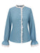 1950s Lace Trim Buttoned Blouse | 1950s | vintage blouse, retro top