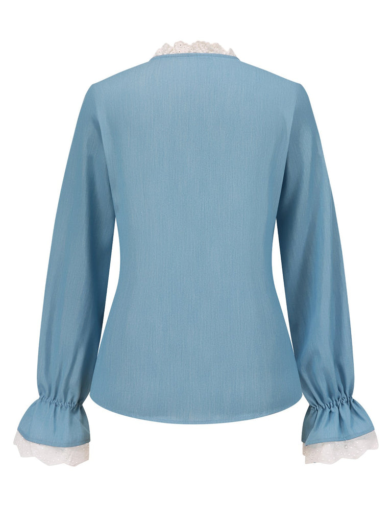 1950s Lace Trim Buttoned Blouse | 1950s | vintage blouse, retro top