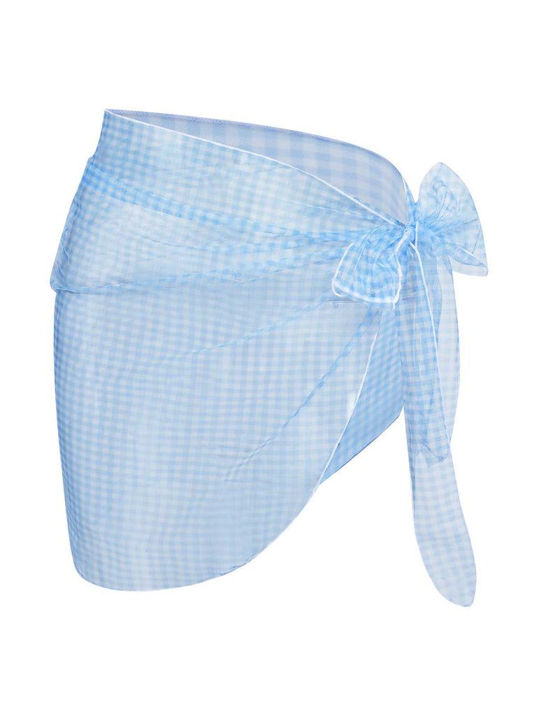 Blue 1950s Plaids Mesh Cover-Up: timeless 1950s elegance she makes her own
