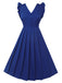 Blue 1950s Pleated Ruffles Vest Dress, vintage dress, retro fashion, rockabilly, pin-up fashion - perfect for women who love vintage and retro fashion