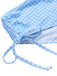 Blue 1950s Spaghetti Strap Plaids Swimsuit: 1950s Riviera elegance, reimagined for her