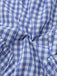 Blue 1960s Gingham Plaid Shoulder-Tie Empire Dress - vintage dress, retro fashion