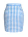 Blue 1960s Plaid BowKnot Skirts, vintage skirt, retro style - perfect for women who love vintage and retro fashion