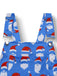 Blue 1960s Santa Claus Print Overalls Jumpsuit - vintage jumpsuit, retro fashion