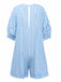 Blue 1960s Striped Short Sleeve Romper 3