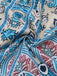 Blue 1970s Boho Paisley Halter Fit Flare Midi Dress, vintage dress, retro fashion - perfect for women who love vintage and retro fashion