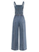 Blue 1970s Denim Wide-Leg Overalls Frayed Jumpsuit, vintage romper, retro jumpsuit - perfect for women who love vintage and retro fashion