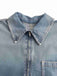 Blue 1970s Loose Lapel Denim Dress, vintage dress, retro fashion - perfect for women who love vintage and retro fashion