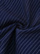 Blue 1970s Pinstripe Pleated Shirt Collar Dress - vintage dress, retro fashion