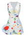 Blue 1970s Plaid Fruit Floral Romper - vintage jumpsuit, retro fashion