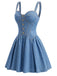Elegant Dark Blue 1980s Vintage Dress 4