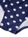 Blue & White 1950s Polka Dots Halter Swimsuit, vintage swimsuit, pin-up swimwear - perfect for women who love vintage and retro fashion