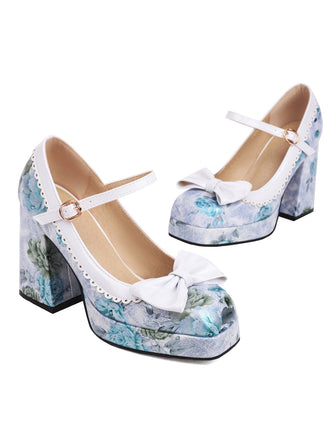 Bowknot Floral High Heel Shoes: timeless style reimagined