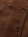 Brown 1930s Notched Collar Faux-Wool Long Coat - vintage fashion, retro style