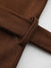 Brown 1930s Notched Collar Faux-Wool Long Coat - vintage fashion, retro style