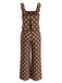 Brown-1930s-Polka-Dot-Wide-Strap-Wide-Leg-Jumpsuit, vintage, retro, romper
