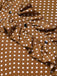 Brown 1950s Dots Ruffle Stand Collar Blouse, vintage top, retro blouse - perfect for women who love vintage and retro fashion