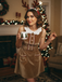 Brown 1960s Christmas Gingerbread Velvet Dress - vintage dress, retro fashion