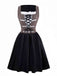 Brown 1960s Pirate Lace-Up Square-Neck Corset Dress - vintage dress, retro fashion