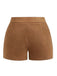 Brown 1960s Vintage Suedette Tassel Shorts, vintage fashion, retro style - perfect for women who love vintage and retro fashion