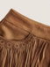 Brown 1960s Vintage Suedette Tassel Shorts, vintage fashion, retro style - perfect for women who love vintage and retro fashion