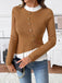 Brown 1970s Irregular Button Patchwork Knit Top - vintage fashion, retro style