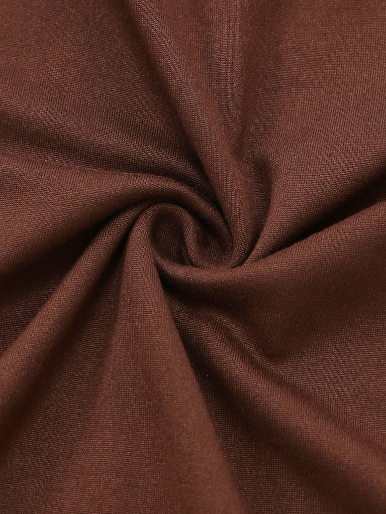 Brown 1980s Vintage Classic Dress 4