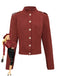 Brown 1980s Stand Collar Suede Cropped Jacket - vintage fashion, retro style