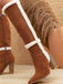 This Brown Flannelette Patchwork Chunky Heel Boots whispers vintage secrets to those who notice