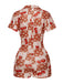 This Brown & Red 1950s Cherry Checkerboard Lapel Romper whispers 1950s secrets to those who notice