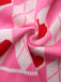 Pink 1950s Valentine Heart Knit Cardigan Sweater