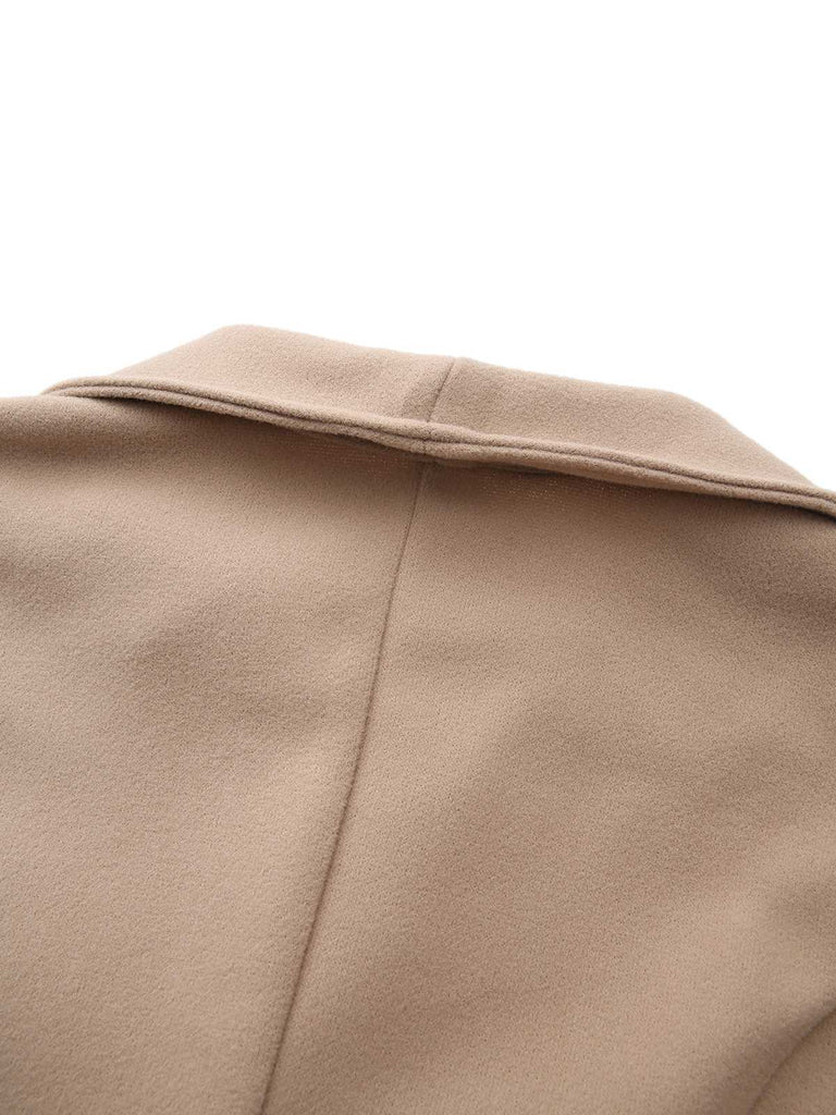 1940s Lapel Solid Tailored Coat